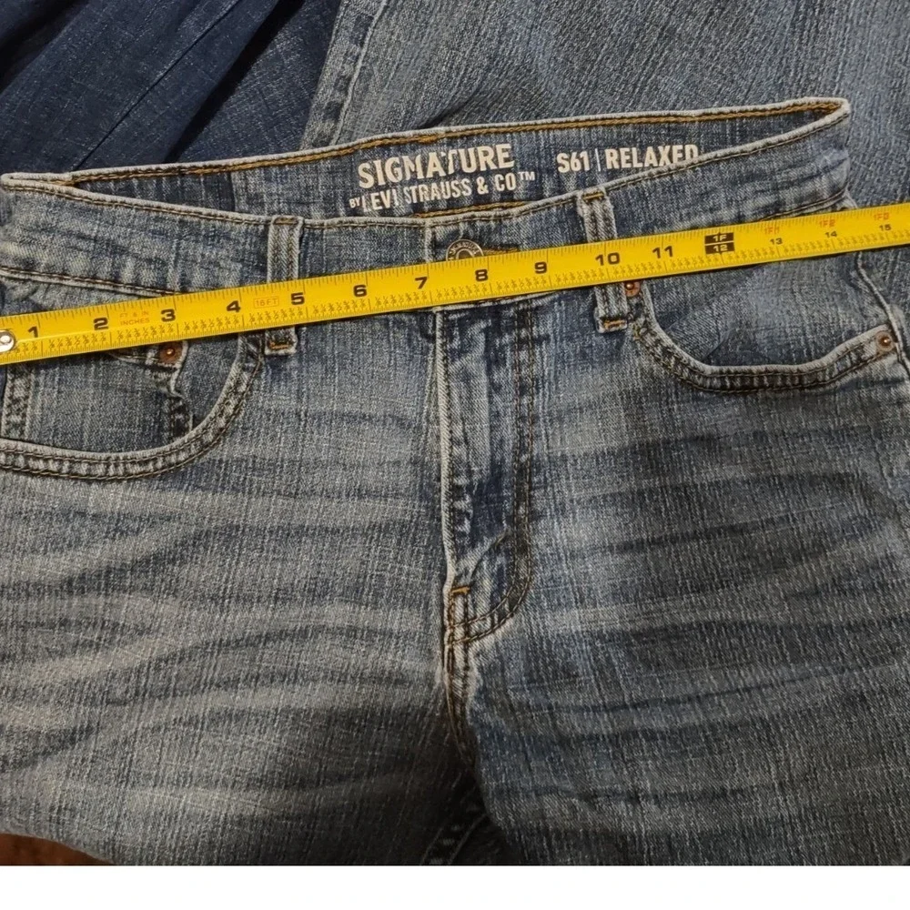 Signature By Levi Strauss S61 Jeans Mens 29x28 Relaxed 5 Pocket Blue Denim